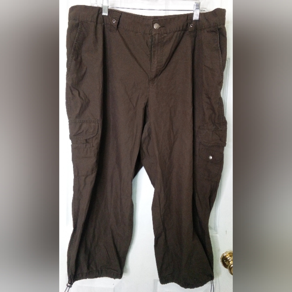 Caribbean Joe Women's Brown Cargo Pants